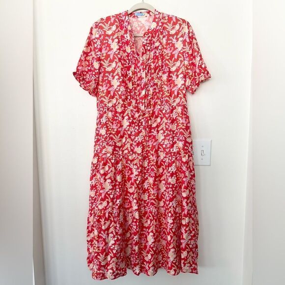 J. McLaughlin Harriet Silk Blend Midi Dress S - Picture 1 of 11